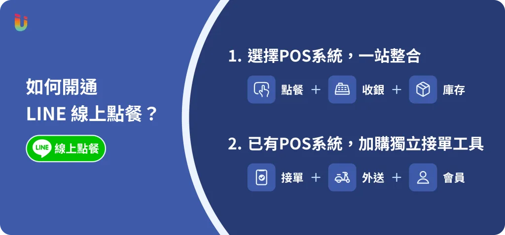 LINE線上點餐-兩種類型